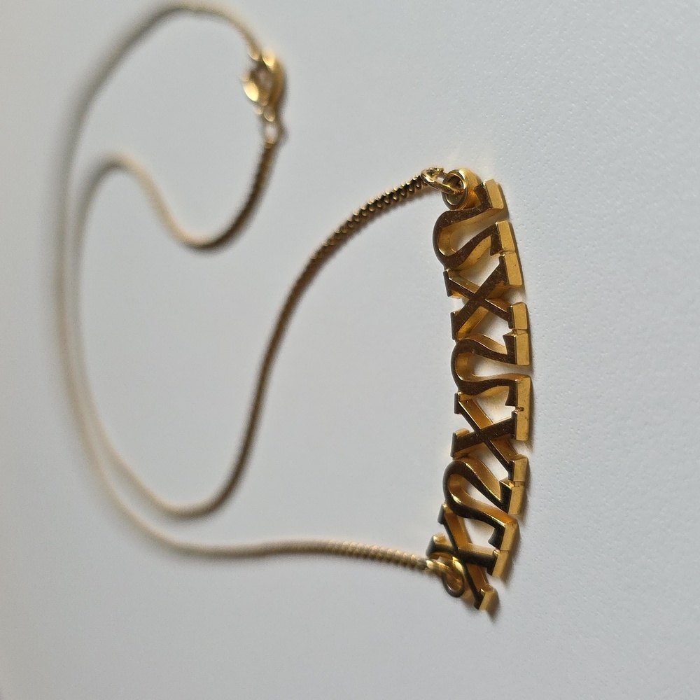 Greek Old Gold Plated Chi Omega Necklace